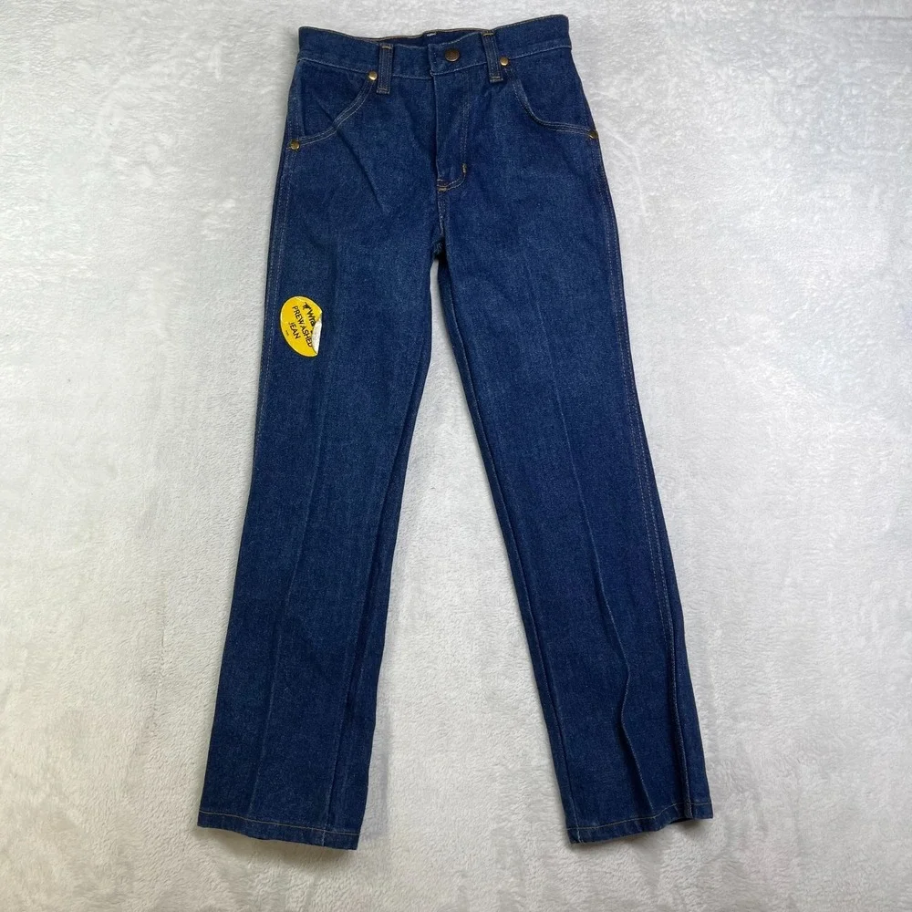 Vintage Wrangler Jeans Boys‎ 10 Blue Denim Classic Straight USA Made NWT - 22X23